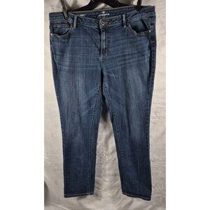 Liz Claibourne Women's Blue Straight Leg Classic Fit Western Style Jeans Size 16